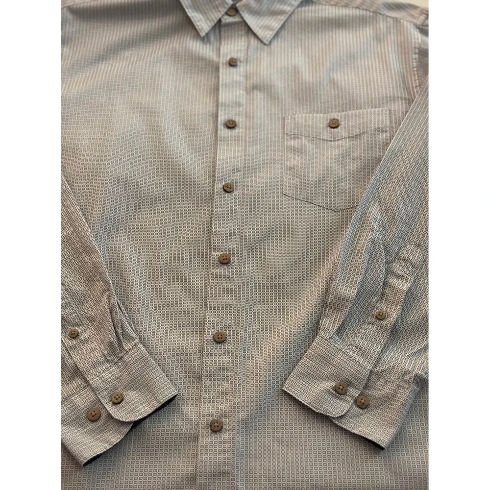 Moda Campia Moda‎ Mens Gray Button Down Shirt Long Sleeve Cotton Size L